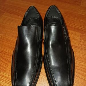 S M New York Men Black Slip-on Shoes Size 10 M